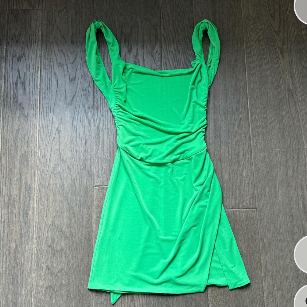 Green mini dress